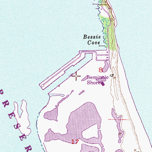 Topographic Map of Seminole Shores, FL