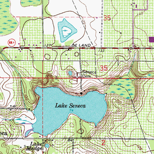 Topographic Map of Seneca Cemetery, FL