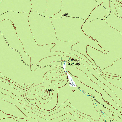 Topographic Map of Folette Spring, AZ