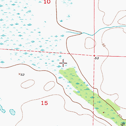 Topographic Map of Sevenmile Slough, FL
