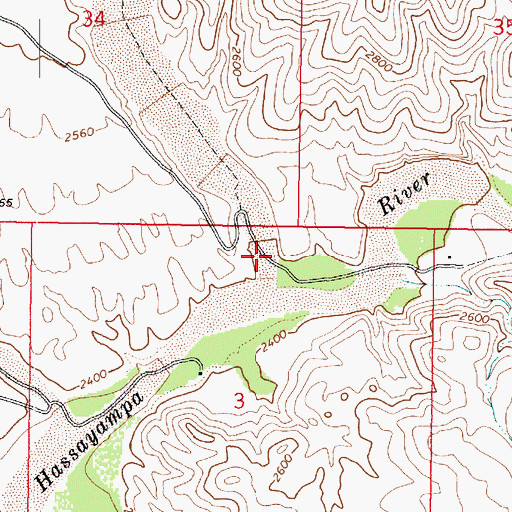 Topographic Map of Fools Canyon, AZ