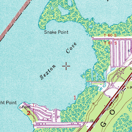 Topographic Map of Sexton Cove, FL