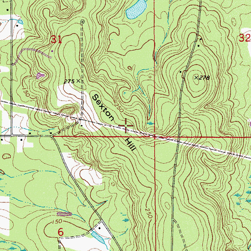Topographic Map of Sexton Hill, FL