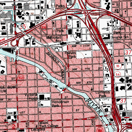 Topographic Map of Seybold Canal, FL