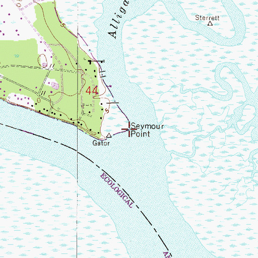 Topographic Map of Seymour Point, FL