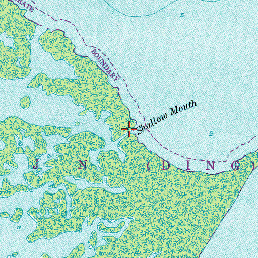 Topographic Map of Shallow Mouth, FL