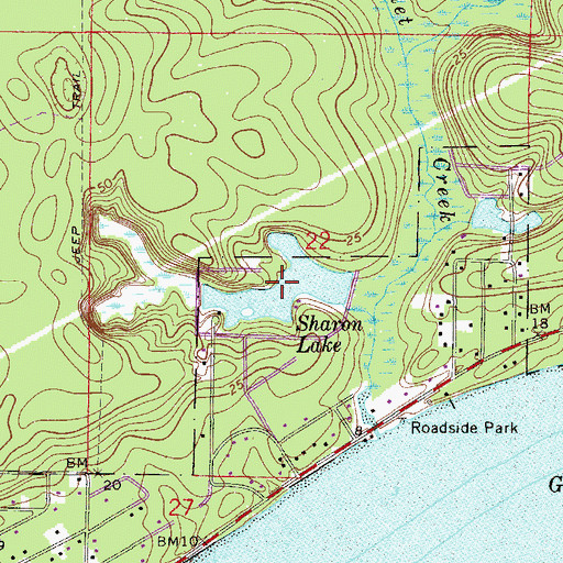 Topographic Map of Sharon Lake, FL