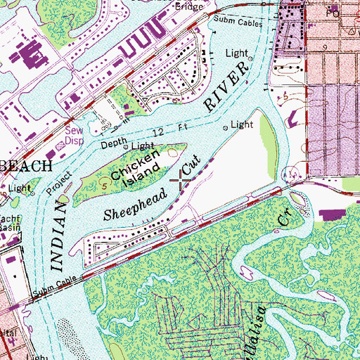 Topographic Map of Sheephead Cut, FL