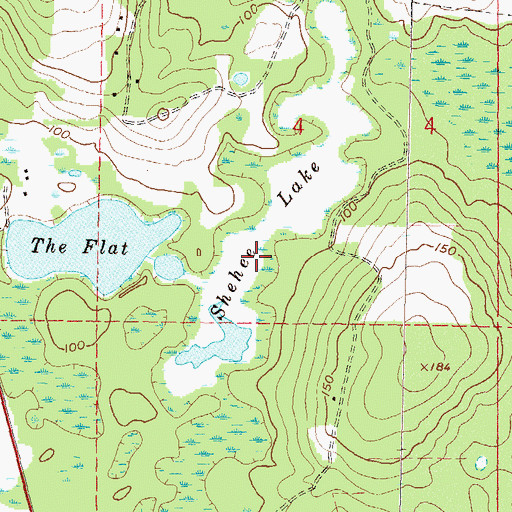 Topographic Map of Shehee Lake, FL