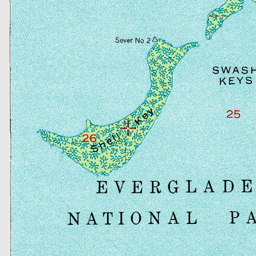 Topographic Map of Shell Key, FL