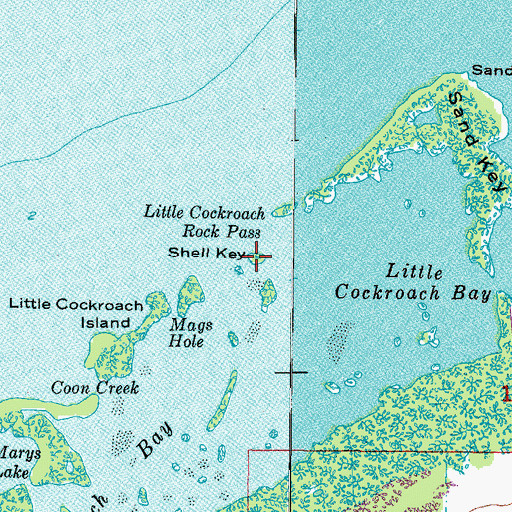 Topographic Map of Shell Key, FL