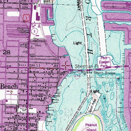 Topographic Map of Sherman Point, FL