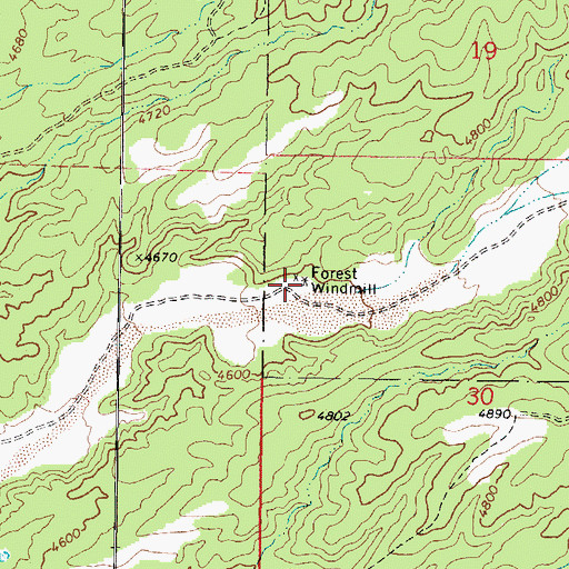 Topographic Map of Forest Windmill, AZ