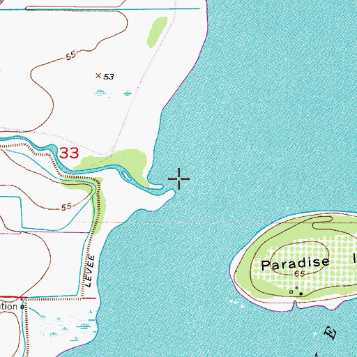 Topographic Map of Shingle Creek, FL