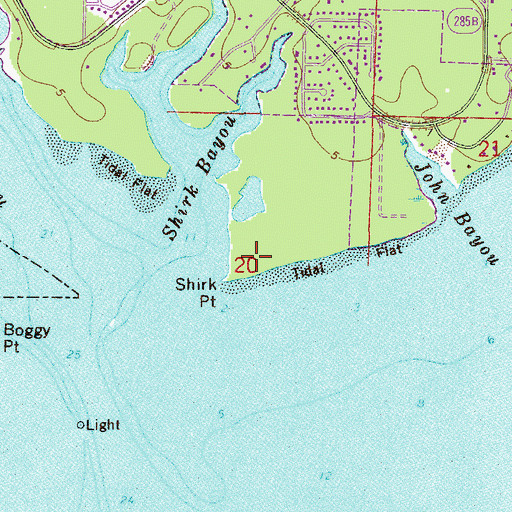 Topographic Map of Shirk Point, FL