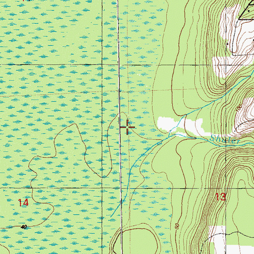Topographic Map of Shuler Branch, FL