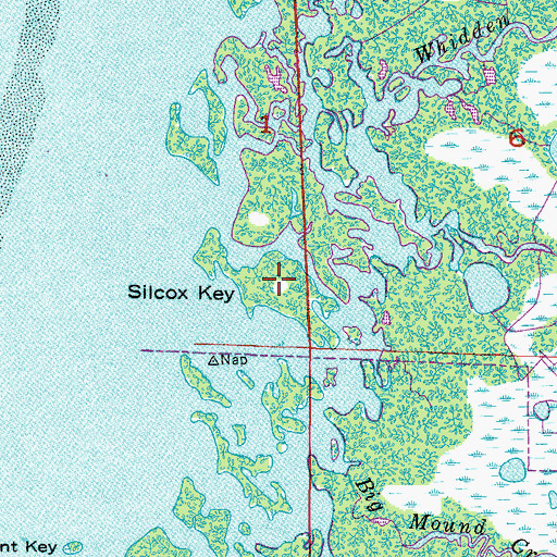 Topographic Map of Silcox Key, FL