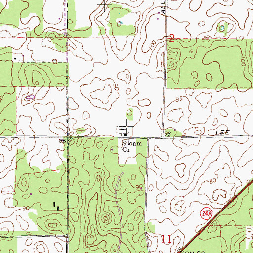 Topographic Map of Siloam Church, FL