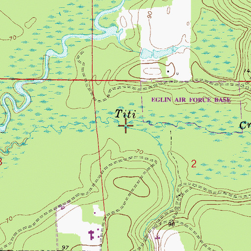 Topographic Map of Silver Creek, FL