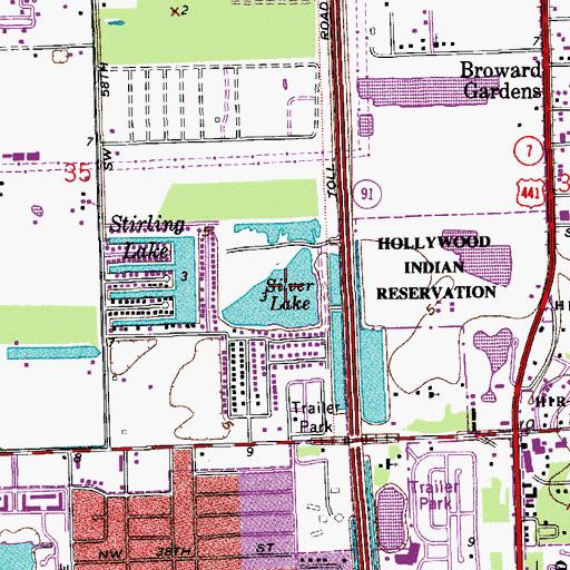 Topographic Map of Silver Lake, FL