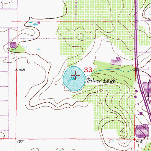 Topographic Map of Silver Lake, FL
