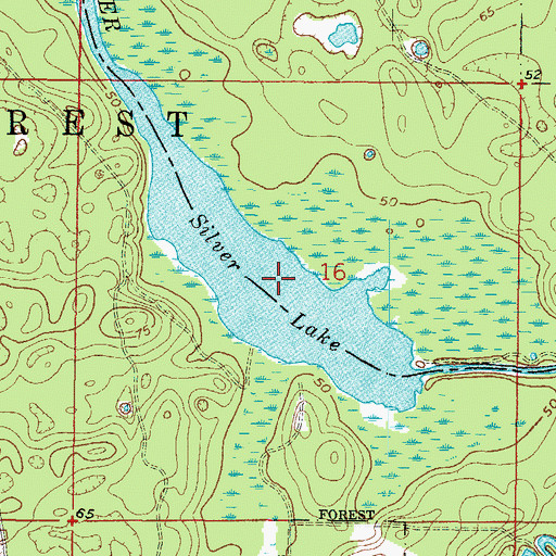 Topographic Map of Silver Lake, FL