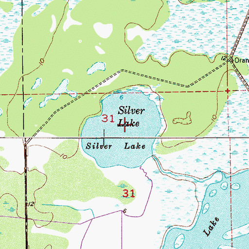 Topographic Map of Silver Lake, FL
