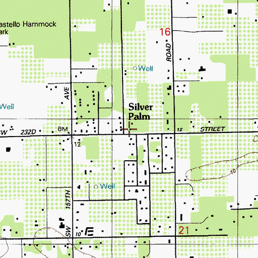 Topographic Map of Silver Palm, FL