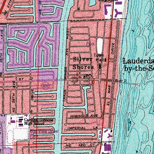 Topographic Map of Silver Shores, FL
