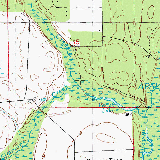 Topographic Map of Simmons Creek, FL