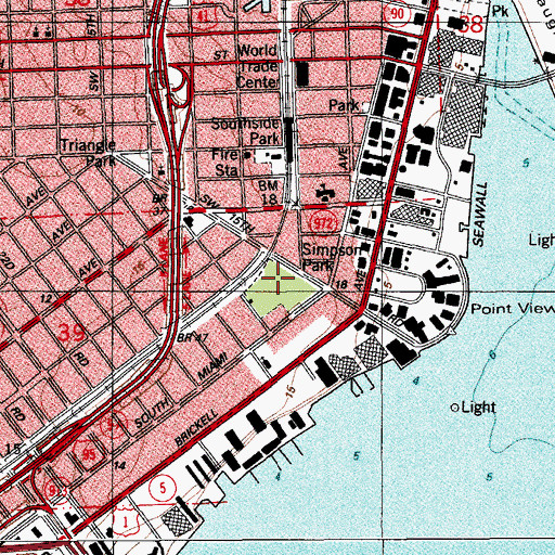 Topographic Map of Simpson Park, FL