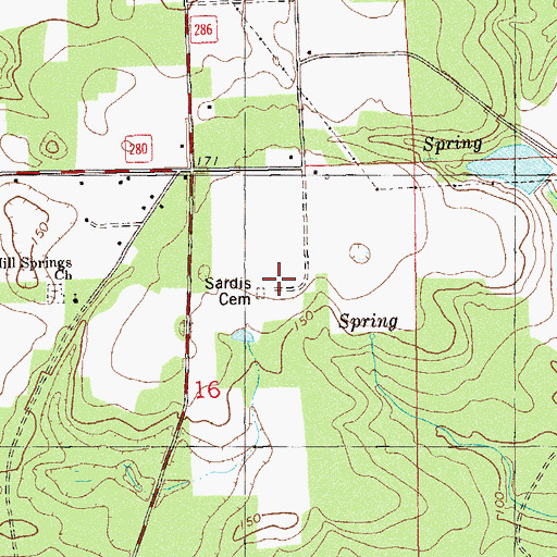 Topographic Map of Sinai Cemetery, FL
