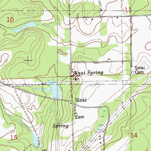 Topographic Map of Sinai Spring, FL