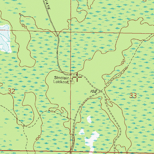 Topographic Map of Sinclair Lookout, FL