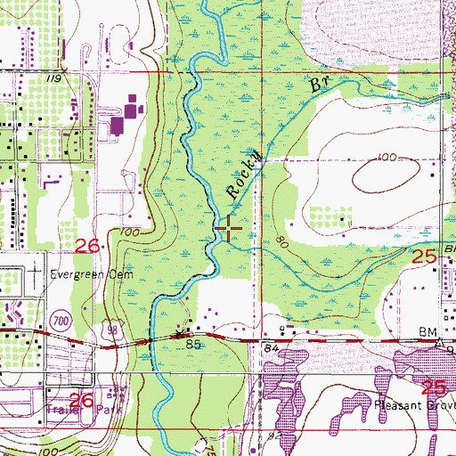 Topographic Map of Sink Branch, FL