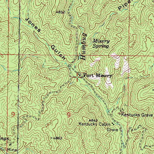 Topographic Map of Fort Misery, AZ