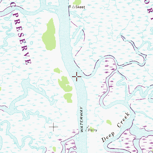 Topographic Map of Sisters Creek, FL