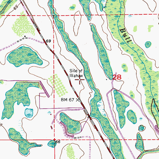 Topographic Map of Illahaw, FL