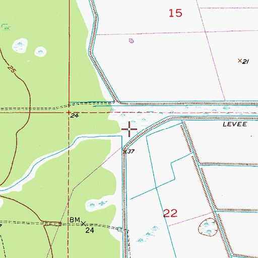 Topographic Map of Sixmile Creek, FL