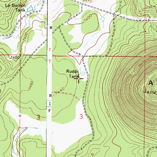 Topographic Map of Fort Valley, AZ