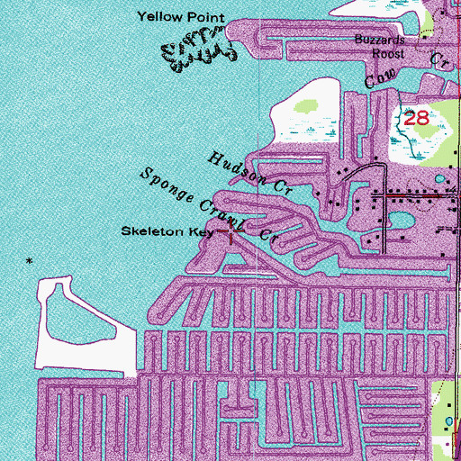 Topographic Map of Skeleton Key, FL