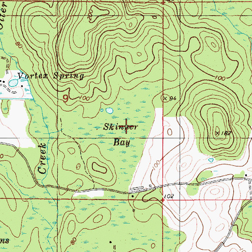 Topographic Map of Skinner Bay, FL