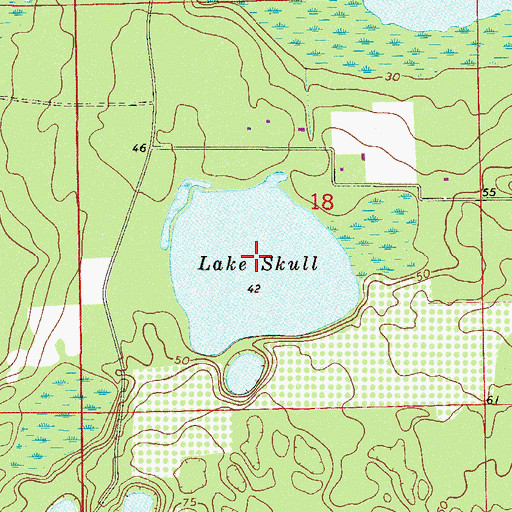 Topographic Map of Lake Skull, FL
