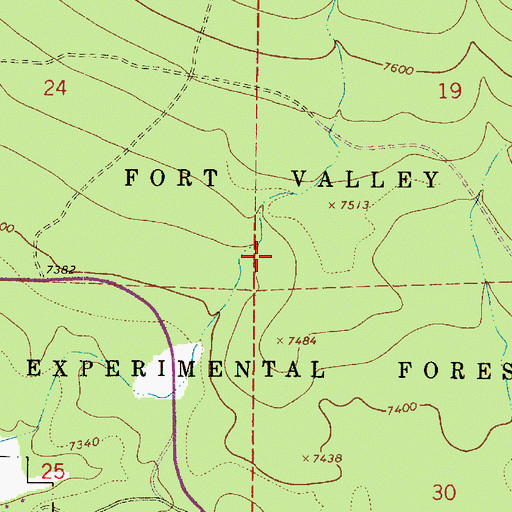 Topographic Map of Fort Valley Experimental Forest, AZ