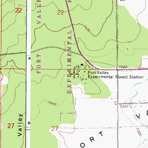 Topographic Map of Fort Valley Experimental Forest Station, AZ