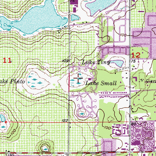 Topographic Map of Lake Small, FL