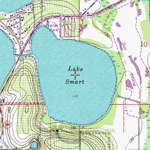 Topographic Map of Lake Smart, FL