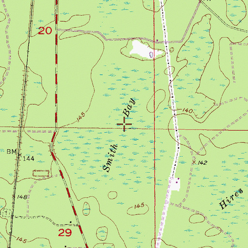 Topographic Map of Smith Bay, FL
