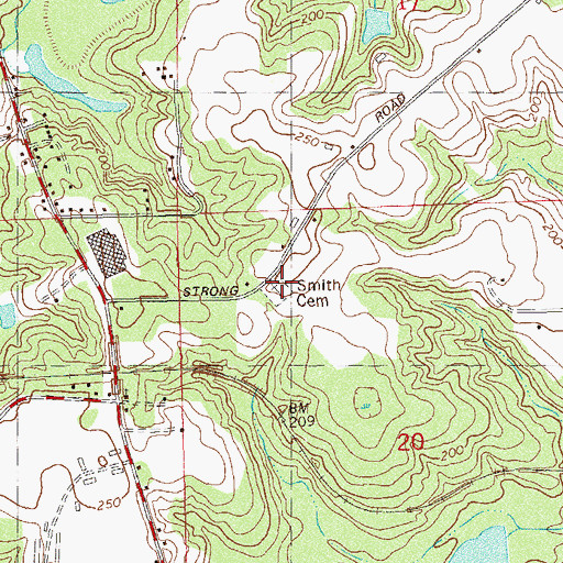 Topographic Map of Smith Cemetery, FL