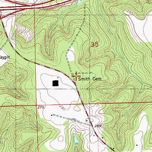 Topographic Map of Smith Cemetery, FL